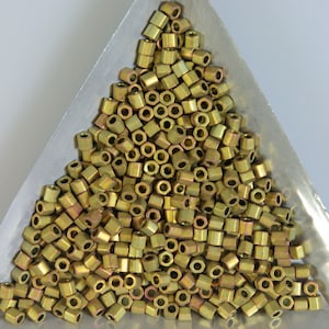 Size 8/0 Toho #F460R Matte Gold Iris Japanese Hexagonal Glass Seed Beads 10g