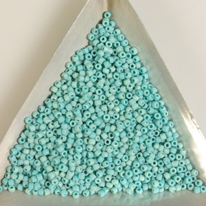 Perline di vetro giapponese Matsuno, taglia 11/0, colore #F430R, turchese cielo opaco, 10 g