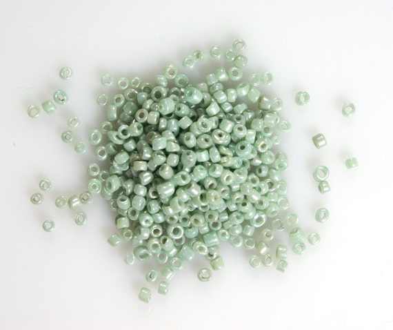 Size 8/0 & 6/0 Mix Light Sage Green Luster Eau De Nil Color - Etsy