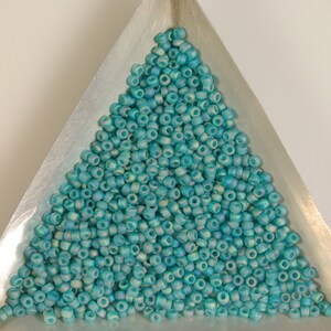 Perline giapponesi Capri color verde acqua opaco, misura 11/0 (10 g)