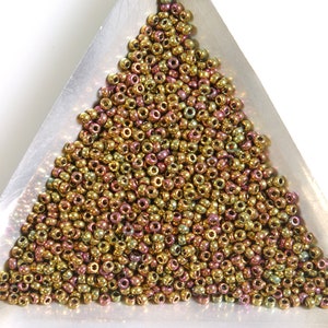Size 11/0 Miyuki color #462N Metallic Gold Iris Japanese Glass Seed Beads 10g