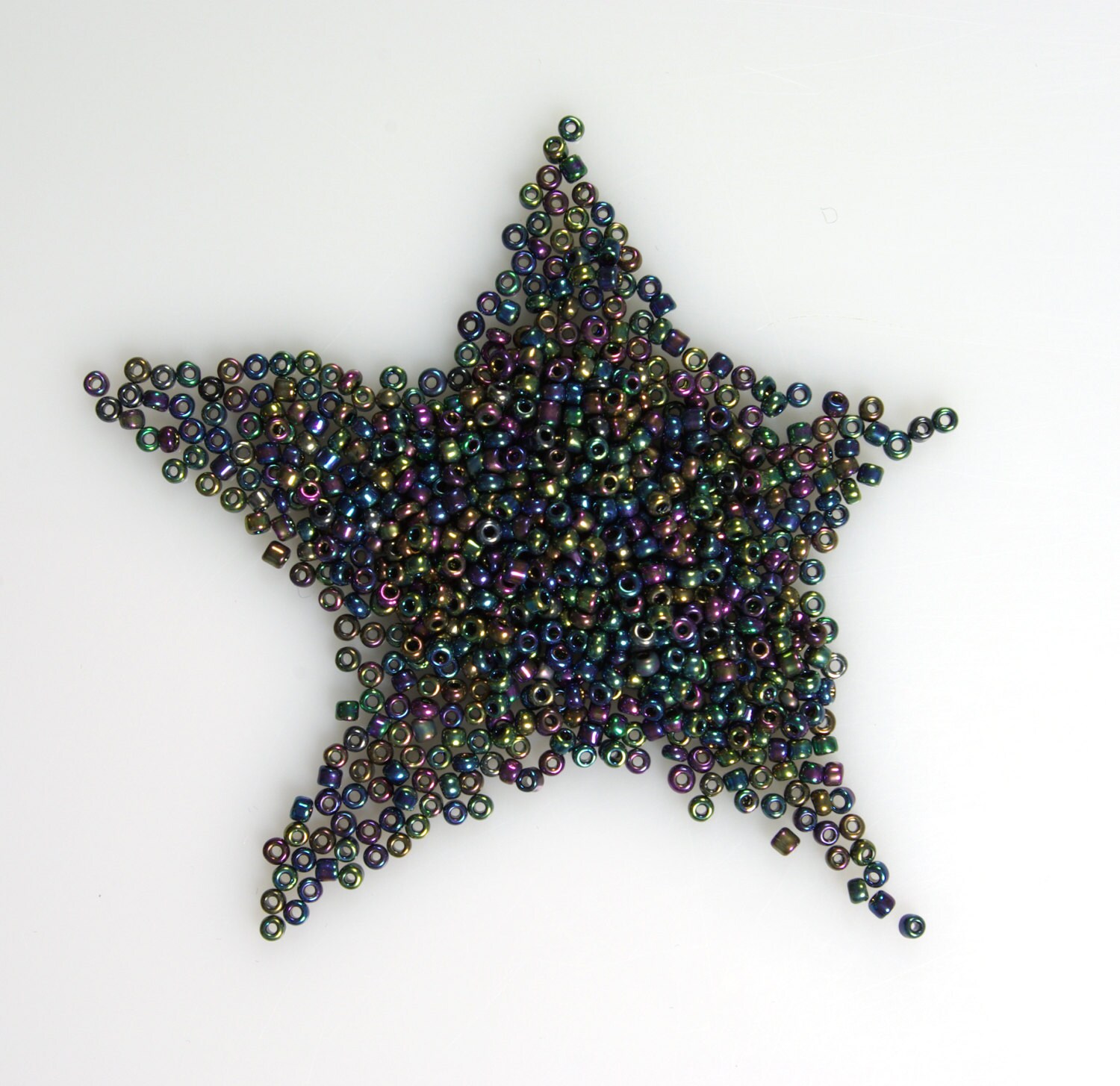 4mm Carnival Black Aurora Borealis Round Glass Seed Beads by