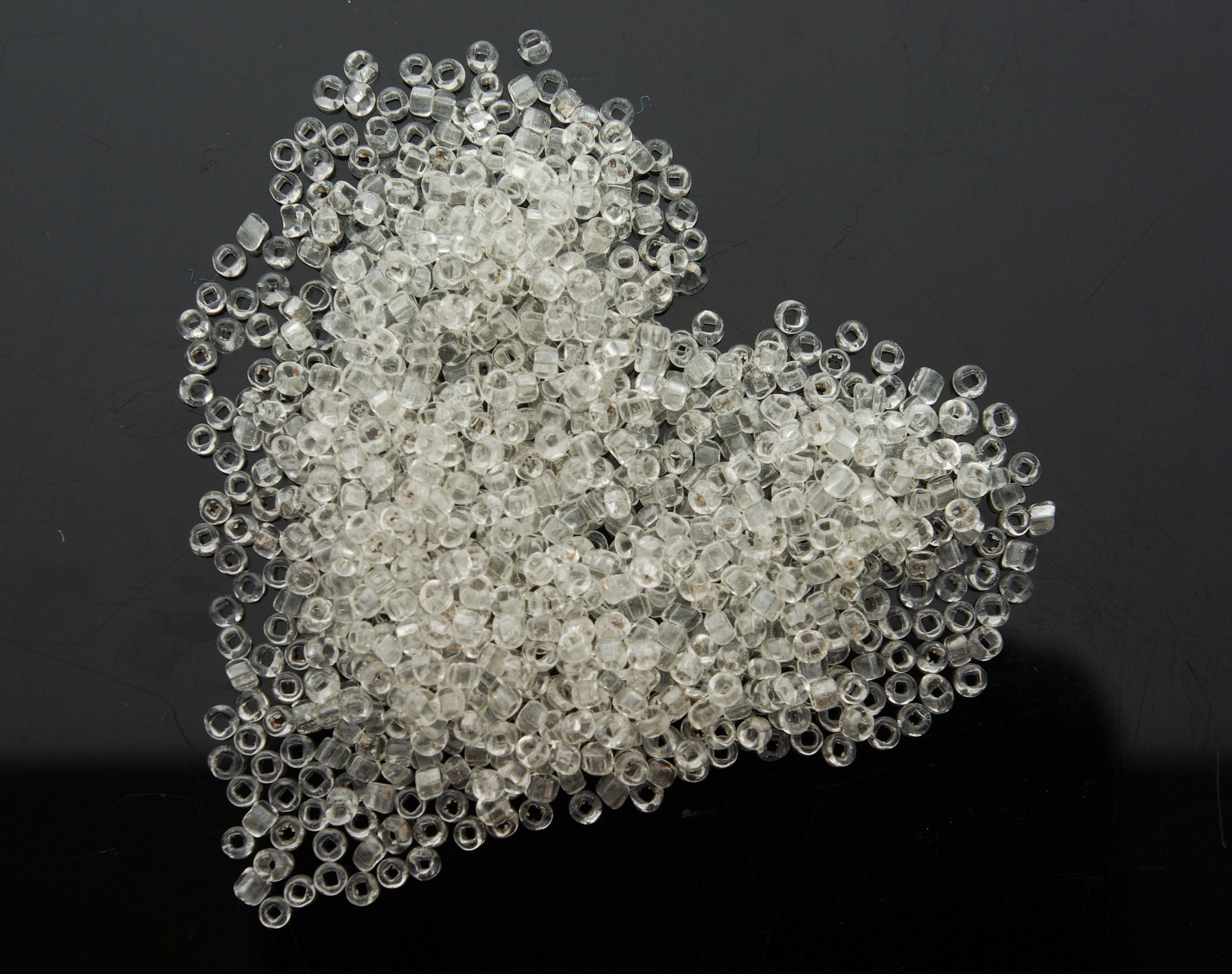 Size 10/0 Vintage Italian Crystal Clear Seed Beads 10 Grams - Etsy