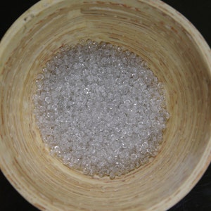 Size 12/0 Antique Sparkling Crystal Seed Beads Vintage Venetian 10g Edwardian Downton Abbey Gatsby