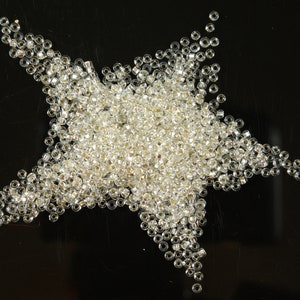 Size 10/0 Silver Lined Seed Beads: Winter Sparkle Czech Glass (10g)