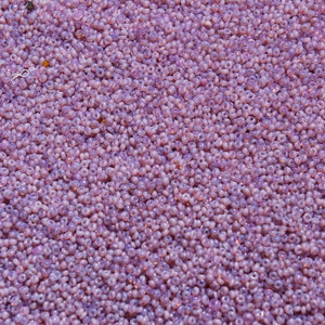 Size 14/0 Vintage Italian Opal Lilac Purple No-Fade Glass Seed Beads 10g
