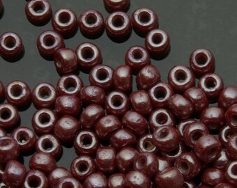 Size 8/0 Vintage Italian Mahogany Luster Seed Beads 10 grams