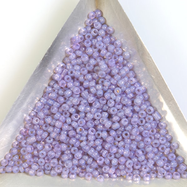 Size 11/0 Deep Opal Lavender Purple Non Fading Vintage French Seed Beads 10 grams