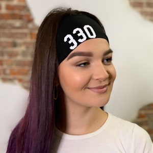 Customized Area Code Running Headband - City Pride personalized runner sweat wicking nonslip headband - AREA CODE