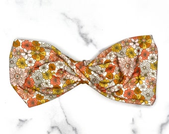 Fascia per capelli intrecciata: fascia elastica con stampa floreale - VERONICA