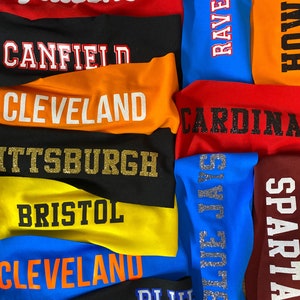 Personalized Game Day Headband - Sports Team Headband - Bridal Party Headband - Custom Headband - Name Headband - Non Slip Headband.