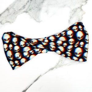 Alien UFO Halloween Twisted Headwrap - Wear it with or without the twist - Black and White Non Slip Headband