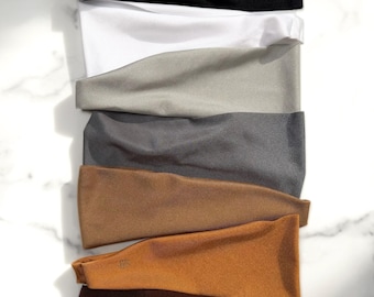 Non Slip Yoga Headband. Seamless single layer Neutral Solid Color, Pilates, Running Fitness Headband