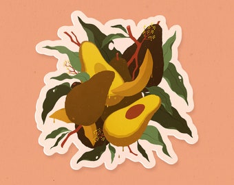 Avocado Waterproof Vinyl Sticker