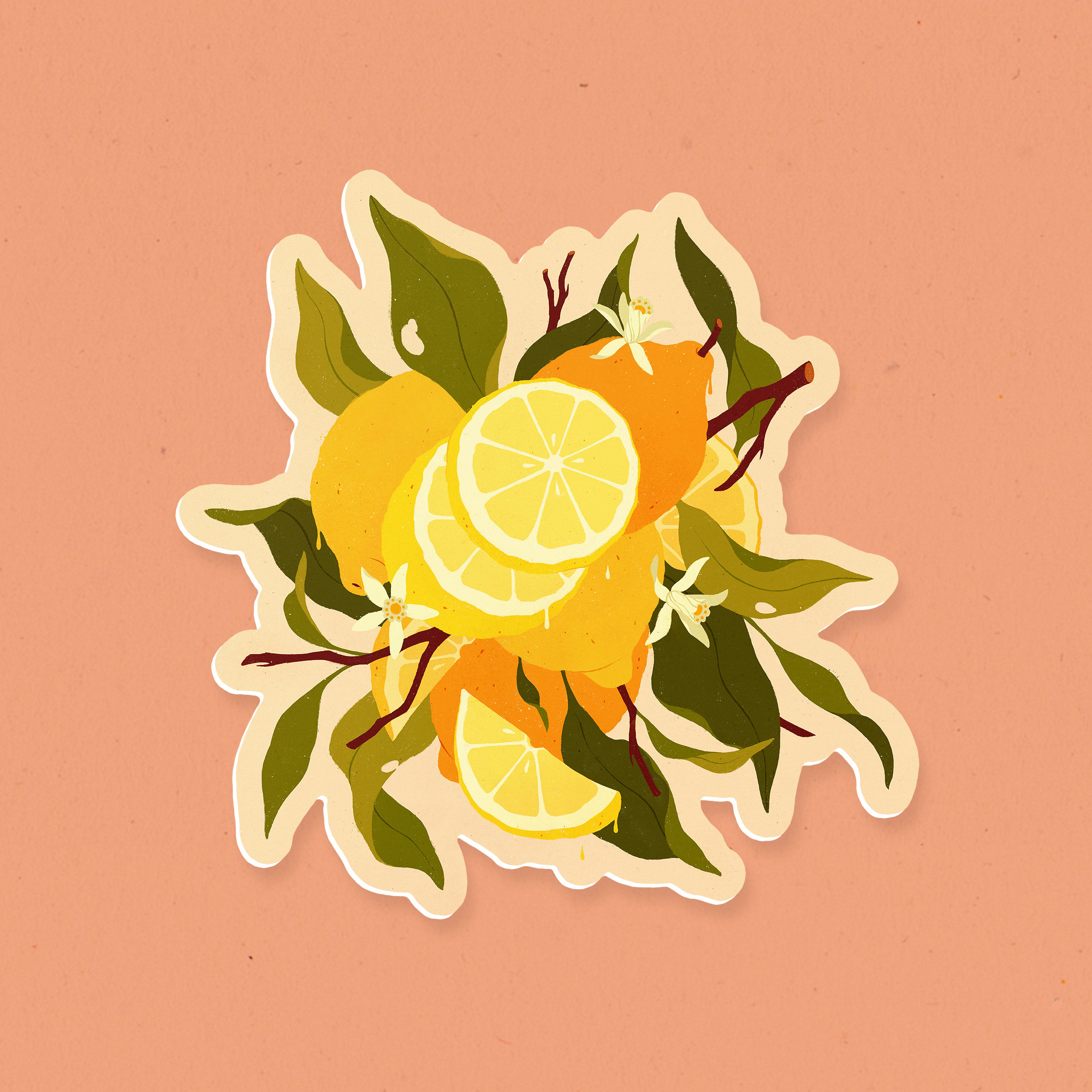 Large Lemon Sticker Lemons Waterproof Vinyl Sticker - Etsy