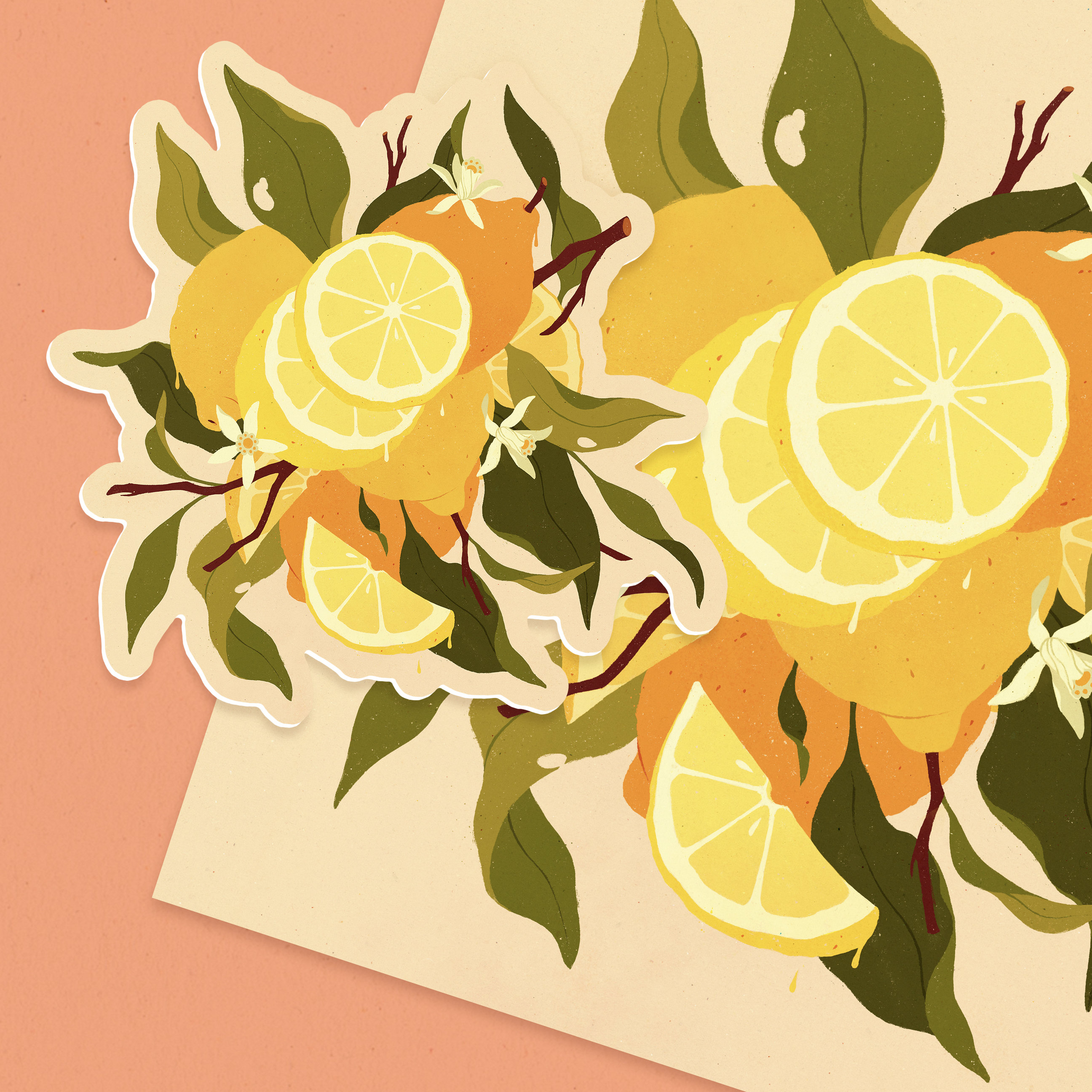 Large Lemon Sticker Lemons Waterproof Vinyl Sticker - Etsy