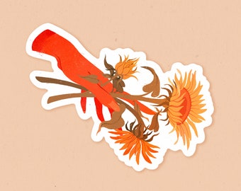 Sunflowers Waterproof Vinyl Sticker