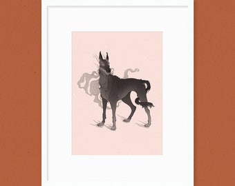 Monster Mashtober Hellhound Mini Print