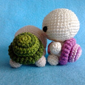 Crocheted Baby Turtle Amigurumi PDF Pattern, Valentine