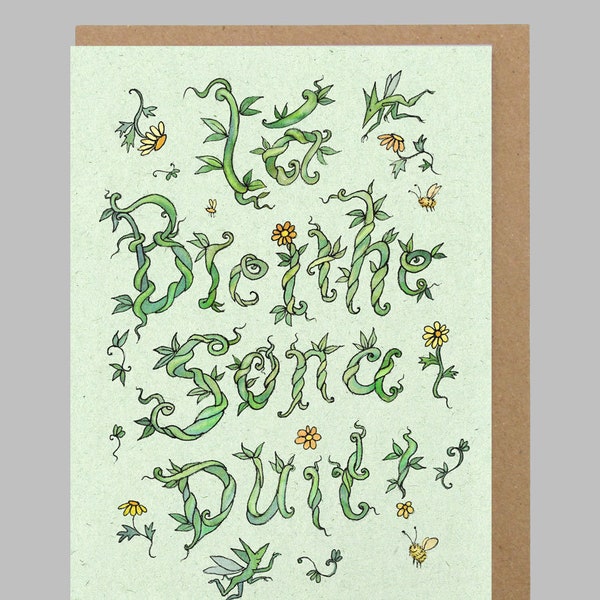 Cárta Gaeilge, Leafy Vines Birthday card in Irish, Lá Breithe Sona Duit, Happy Birthday greeting card in Irish