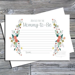 Conseils pour la carte future maman - Imprimable, DIY, Aquarelle, Baby Shower