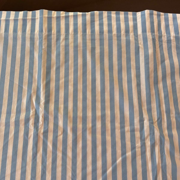 Beach House Blue Striped Summer Sheet, Queen Size, Flat Top Bedsheet, No Wrinkle Percale  Sheet, Made in USA