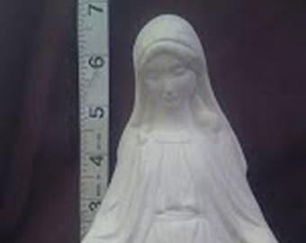 Mary Nativity 7" Ceramic Bisque, Ready to Paint