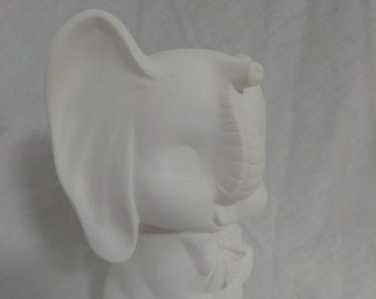 Cutsie Elephant 5" Ceramic Bisque, Ready To Paint   FREE SHIPPING