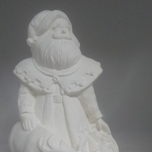 Special Needs Santa Unpainted Ceramic Bisque Ready To Paint 