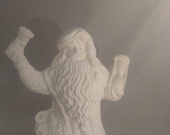 Father Time Santa 10" Ceramic Bisque, Ready To Paint