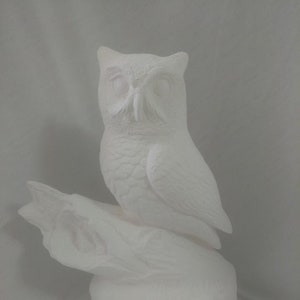Great Horned Owl 11&quot; Ceramic Bisque, Ready To Paint