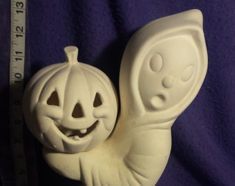 Ghost Holding Pumpkin Etsy