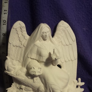 Native Forest Angel 11&quot; x 10&quot;  ceramic bisque, ready to paint
