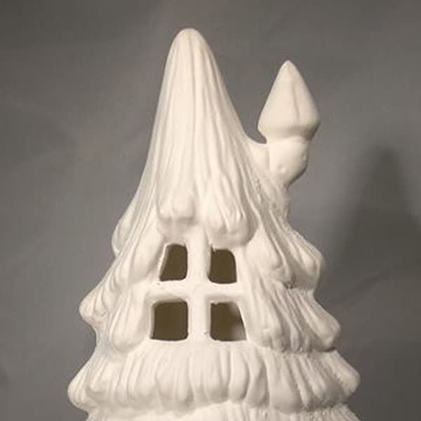 Sugar Pine Townhouse Fairy House  8" x 4" Ceramic Bisque, Ready To Paint