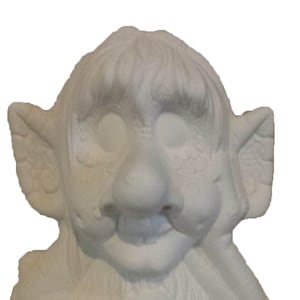 Ikki Troll 7" Ceramic Bisque, Ready to Paint