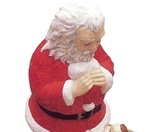 Lg Kneeling Santa 8 3/4" ready to paint ceramic bisque