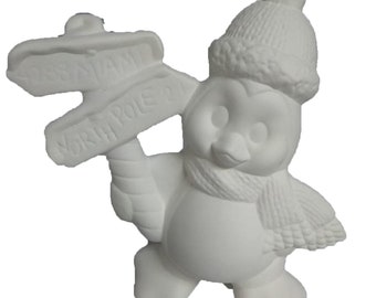 Unpainted Jolly Drinking Gnome Ready to Paint You Paint Ceramic Bisque