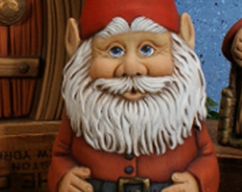 Unpainted Jolly Drinking Gnome Ready to Paint You Paint Ceramic Bisque