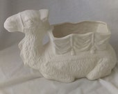 Camel Planter 6 1 4 quot x 9 1 2 quot x 4 1 2 quot Ceramic Bisque, Ready To Paint