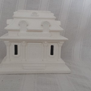 Bank Village House 7&quot; x 6&quot; x 6&quot; Ceramic Bisque, Ready To Paint