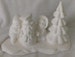 Kids with Snowman Village Accessory 5' x 3' x 2 1/2' Ceramic Bisque, Ready To Paint   FREE SHIPPING 