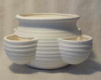 Strawberry Planter Pot 4" x 8" x 4" Ceramic Bisque, Ready To Paint