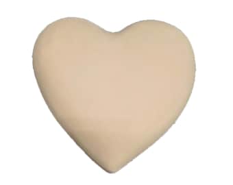 Garden Heart Stone 4" ceramic bisque, ready to paint
