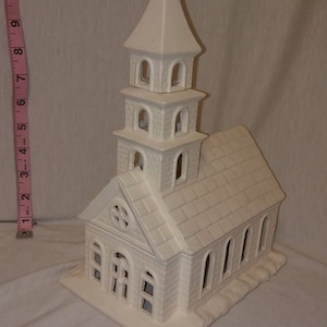 Village Church 12" x 7" ready to paint ceramic bisque