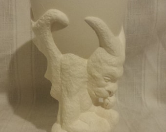 Gobelet gargouille de 20 cm (8 po.) en biscuit de céramique prêt à peindre, intérieur émaillé