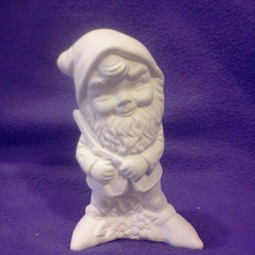 Bisque Céramique à Peindre – Gnome Helga Endormie – Prêt à Décorer