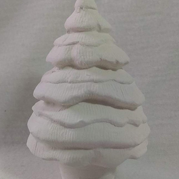 Village Ex Sm Tree 3" x 1 1/2" Ceramic Bisque, Ready To Paint   FREE SHIPPING