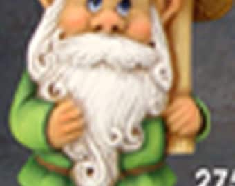 Boris Gnome with Mushroom 10" Ceramic Bisque, Ready To Paint