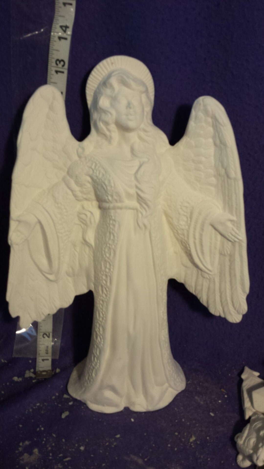 Standing Angel Ready to Paint 14 Ceramic Bisque Etsy