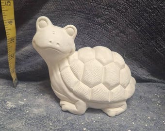 Pong Turtle 5" x 6" ceramic bisque, ready to paint